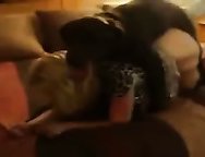 Hubby films slut wife fucking the dog