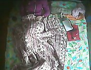 Brunette Wife Masturbating Blindfolded
