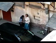 Amateur Slut's Wife Caught Fucking His Nephew In The Alley